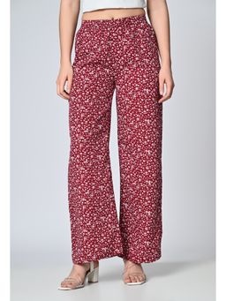 ALL WAYS YOU - Maroon Printed Regular Palazzo