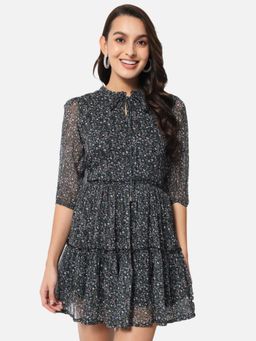ALL WAYS YOU - Navy Blue Floral Regular Dress