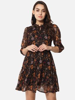 ALL WAYS YOU - Black Printed Regular Dress