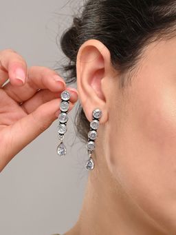 Anvik - Elegant Long Stud Earrings with Teardrop Design