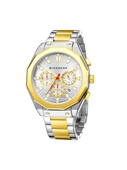 Giordano - Men Textured White Dial Analog Watch - GZ-50201 (M)