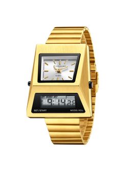 Giordano - Men Triangle Shape White Dial Analog Watch - GZ-50205 (M)