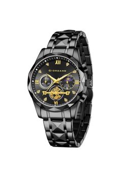 Giordano - Men Multifunction Sundials Black Dial Analog Watch - GZ-50236 (M)