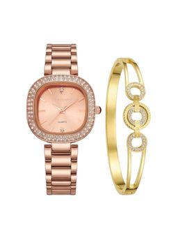 Giordano - Women Quartz Rose Gold Dial Analog Watch With Bracelet - GZ-60166 (M)
