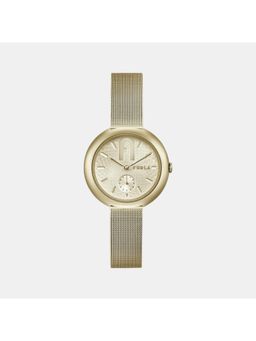 Furla - Women Heritage Quartz Gold Dial Analog Watch - WW00013006L2 (M)
