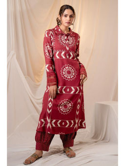 Autumnlane - Sargun Hexa Scarlet Kurta Salwar Pant (Set of 2)