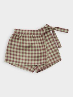 Mi Arcus - Multicolor Check Cotton Skort