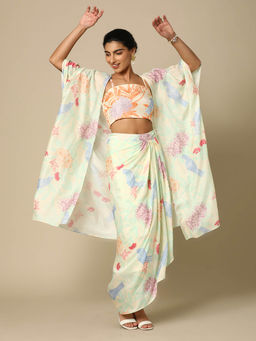 The Print Pickle - Tui Print Crop Top, Skirt & Cape (Set of 3)