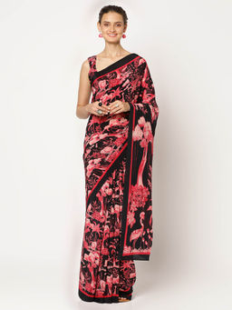 The Print Pickle - Hidden Eden Saree with Unstitched Blouse