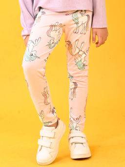 ANTHRILO - Unicorn Star Girls Pretty Pink Leggings