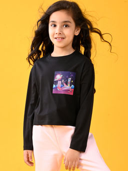 ANTHRILO - Planet Long Sleeves Black T-Shirt