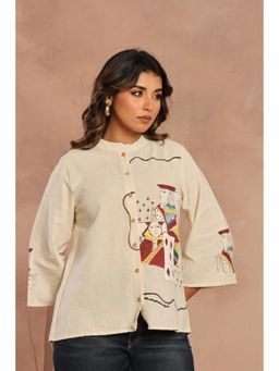AADVIKA - Hand painted Mandarin shirt