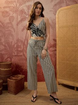 CLO - Black Cotton Floral Printed Co-Ord Set