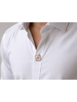 Silvpop Jewels - Pearl Bloom Gold Plated White Brooche