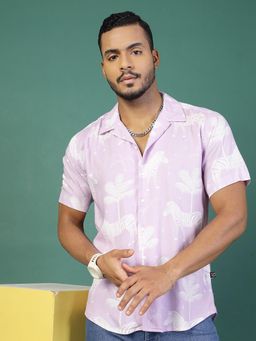 RIGO - Men Light Purple Print Shirt