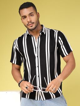 RIGO - Men Black Stripes Shirt