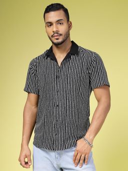 RIGO - Men Black Motif Printed Shirt