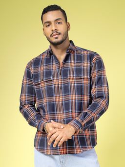 RIGO - Men Blue Flannel Shacket