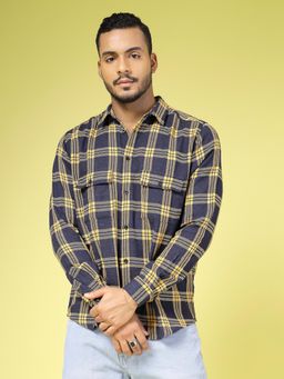 RIGO - Men Navy Flannel Shacket