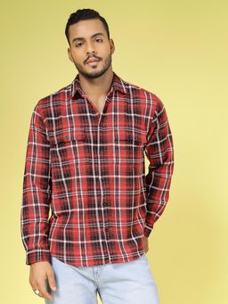 RIGO - Men Red Flannel Shacket