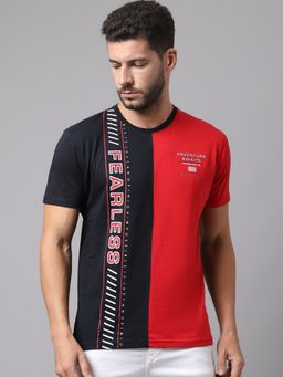 Cantabil - Men Navy Blue T-shirt