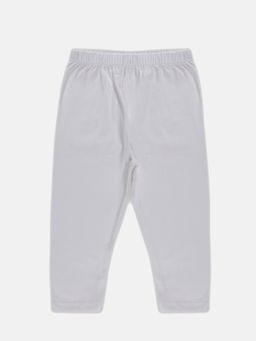 KiddoPanti - Girls White Solid Capri