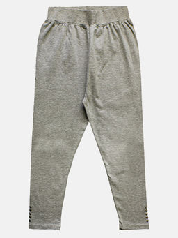 KiddoPanti - Girls Grey Solid Capri