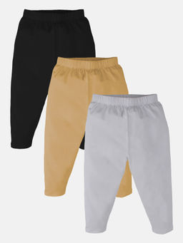 KiddoPanti - Girls Multi-Color Solid Capris (Pack of 3)
