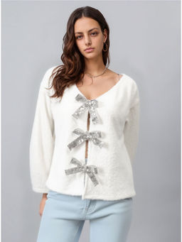 Outzidr - White Bow Vaca Top