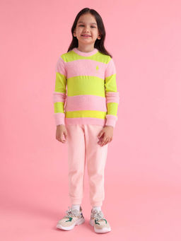 U.S. POLO ASSN. - Girls Horizontal Stripe Sweater Multi-Color