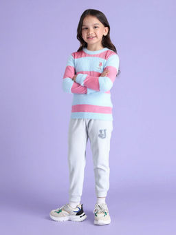 U.S. POLO ASSN. - Girls Horizontal Stripe Sweater Multi-Color