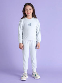 U.S. POLO ASSN. - Girls Ribbed Sweatshirt Blue