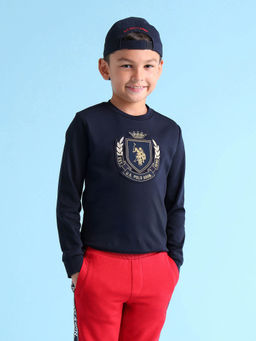 U.S. POLO ASSN. - Boys Logo Printed Sweatshirt Navy Blue