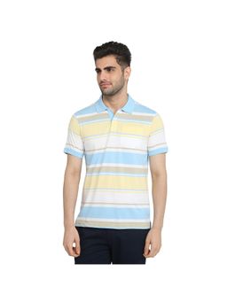 Parx - Regular Fit Multi-Color Cotton Blend Polo Neck T-Shirt