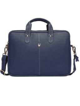 WILDHORN - Leather Blue Laptop Messenger Bag for Men