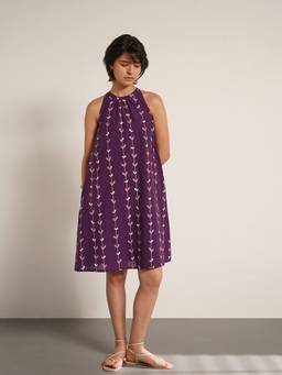 Pink Fort - Cotton Halter Neck Dress