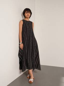 Pink Fort - Cotton Polka Asymmetric Dress
