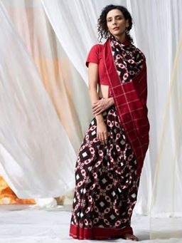 Fabindia - Cotton Ikat Weave Sari