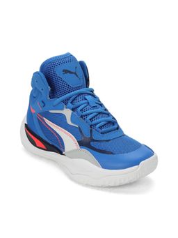 Puma - Playmaker Pro Mid Jr Unisex Blue Sneakers