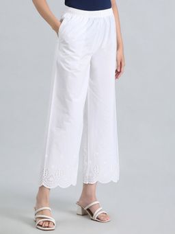 Go Colors - Cotton Hakoba White Palazzo