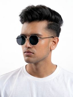 Joker and Witch - Joker & Witch Suga Octagon Irregular Silver Black Sunglasses (50)