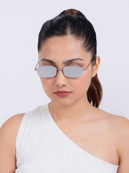 Joker and Witch - Joker & Witch Jisu Rectangle Grey Sunglasses (50)