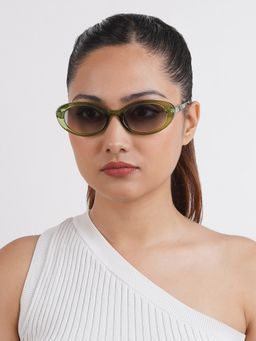 Joker and Witch - Joker & Witch Kyoko Oval Green Sunglasses (53)