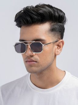 Joker and Witch - Joker & Witch Urbano Silver Black Irregular Aviators (55)