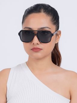 Joker and Witch - Joker & Witch Danielle Oversized Black Sunglasses (55)