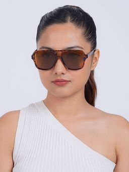 Joker and Witch - Joker & Witch Danielle Oversized Brown Sunglasses (55)