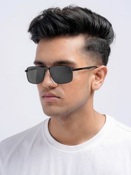 Joker and Witch - Joker & Witch Valerio Rectangular Shield Black Sunglasses (60)