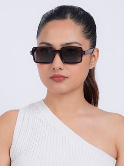 Joker and Witch - Joker & Witch Mariana Black Rectangular Sunglasses (52)