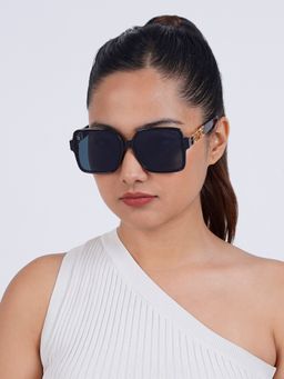 Joker and Witch - Joker & Witch Tea Party Square Black Sunglasses (58)