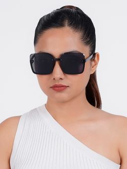 Joker and Witch - Joker & Witch Breckie Rimless Black Sunglasses (63)